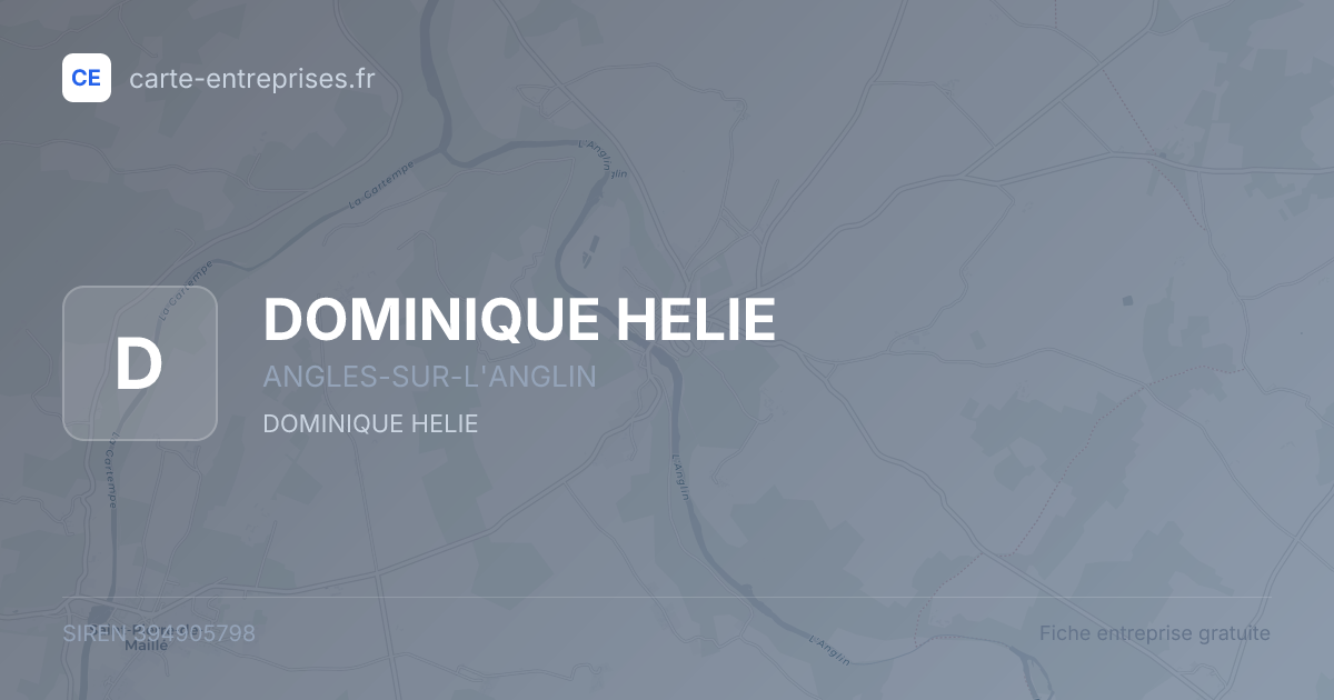DOMINIQUE HELIE — 394905798 — fiche entreprise