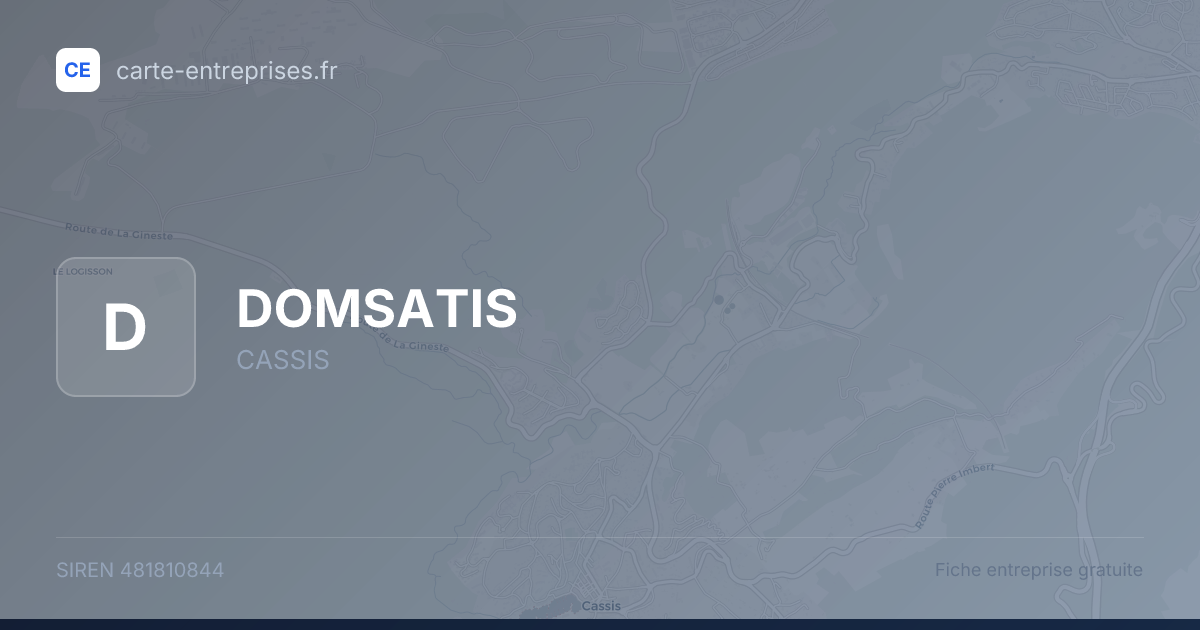 DOMSATIS — 481810844 — fiche entreprise