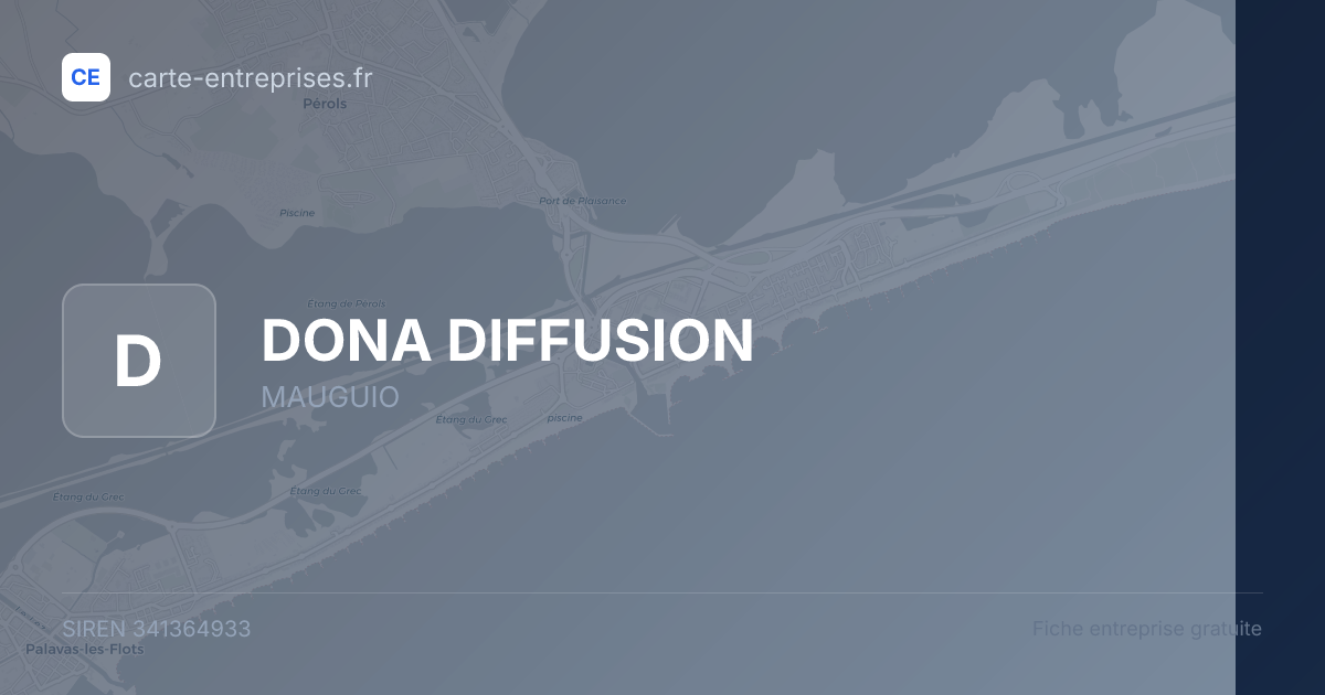 DONA DIFFUSION — 341364933 — fiche entreprise