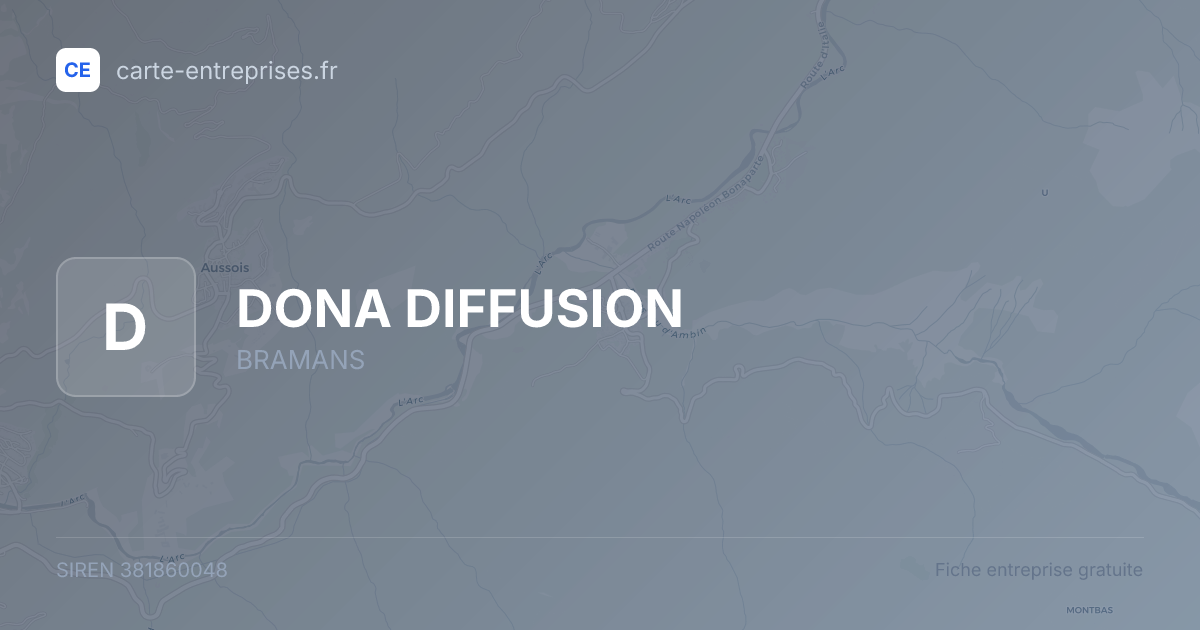 DONA DIFFUSION — 381860048 — fiche entreprise