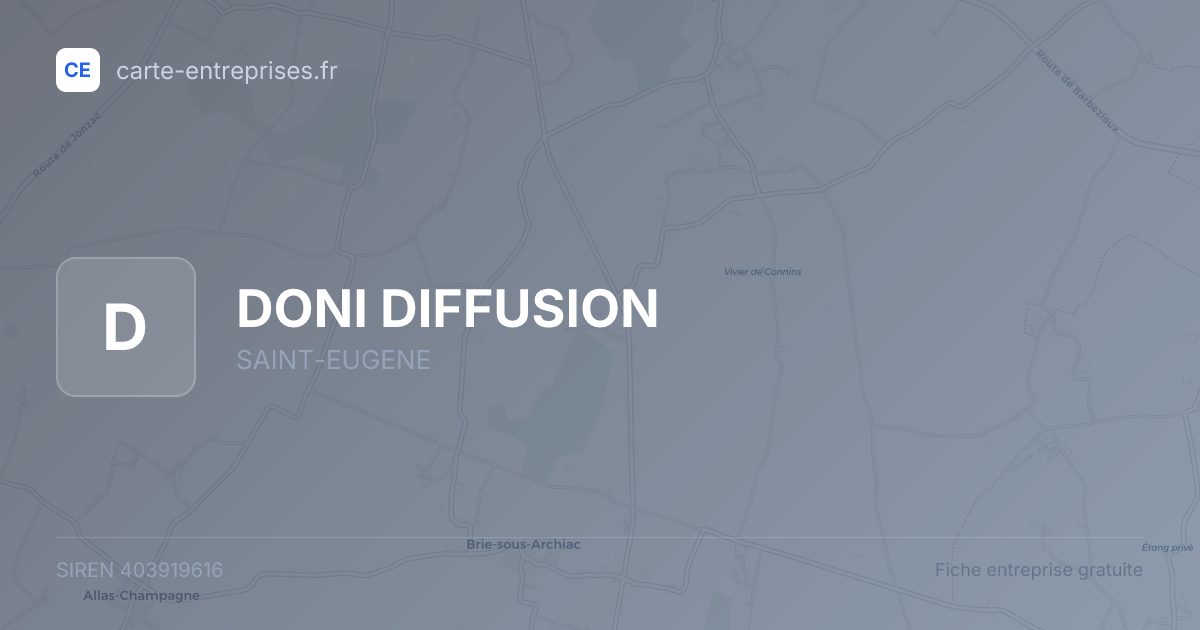 DONI DIFFUSION — 403919616 — fiche entreprise