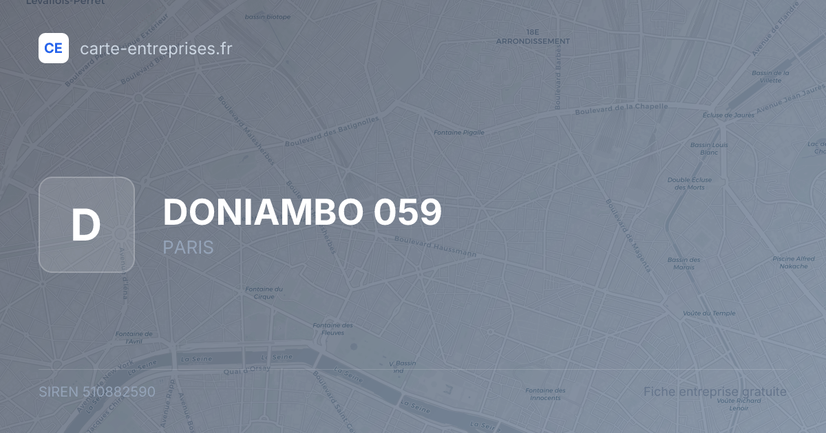 DONIAMBO 059 — 510882590 — fiche entreprise
