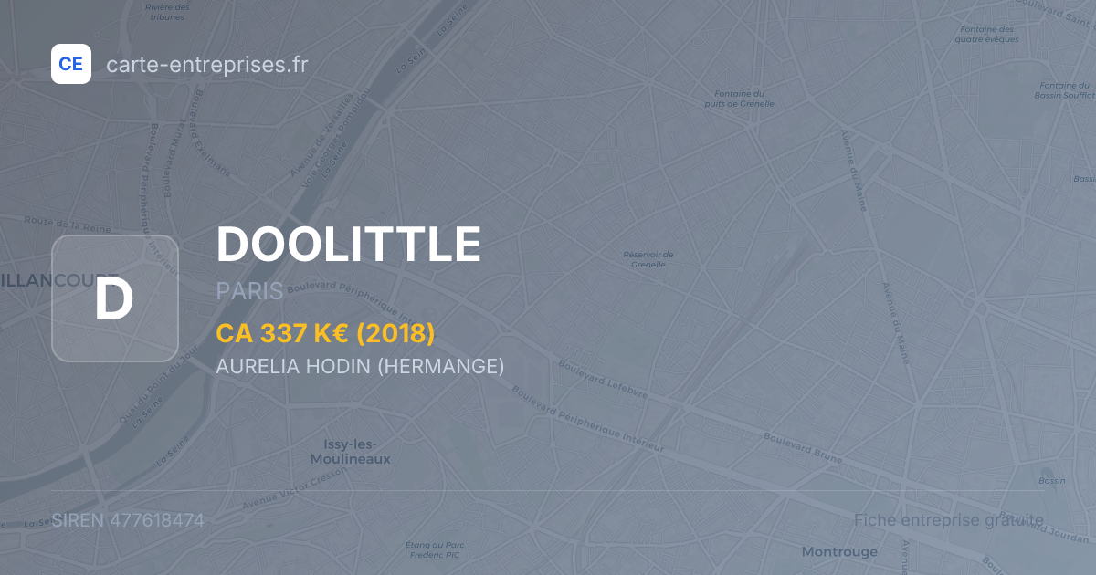DOOLITTLE — 477618474 — fiche entreprise