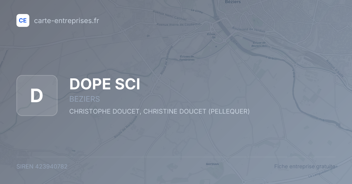 DOPE SCI — 423940782 — fiche entreprise