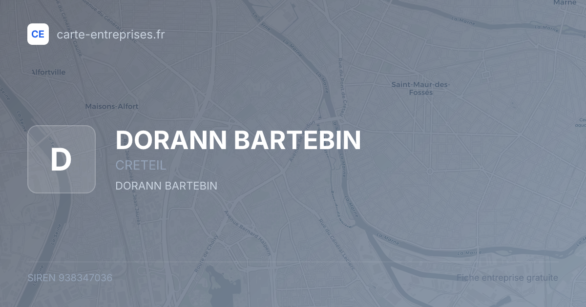 DORANN BARTEBIN — 938347036 — fiche entreprise
