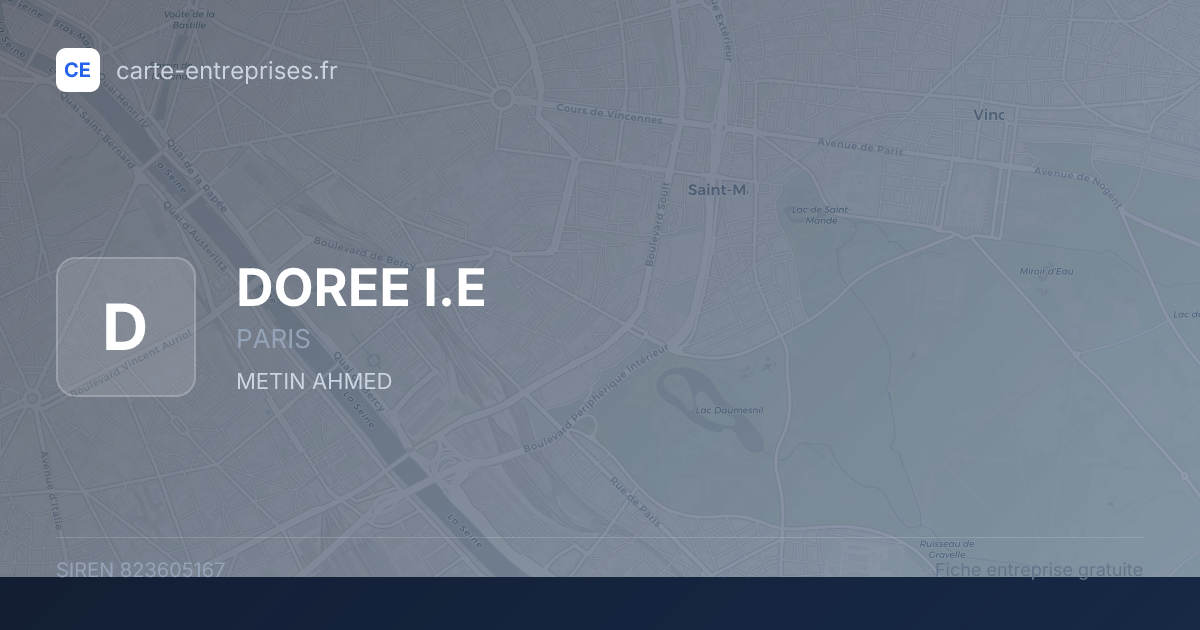 DOREE I.E — 823605167 — fiche entreprise