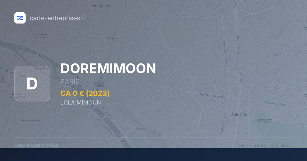 DOREMIMOON — 830216834 — fiche entreprise