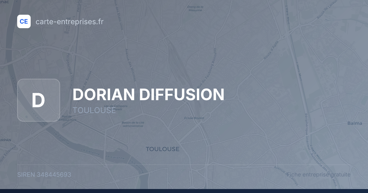 DORIAN DIFFUSION — 348445693 — fiche entreprise
