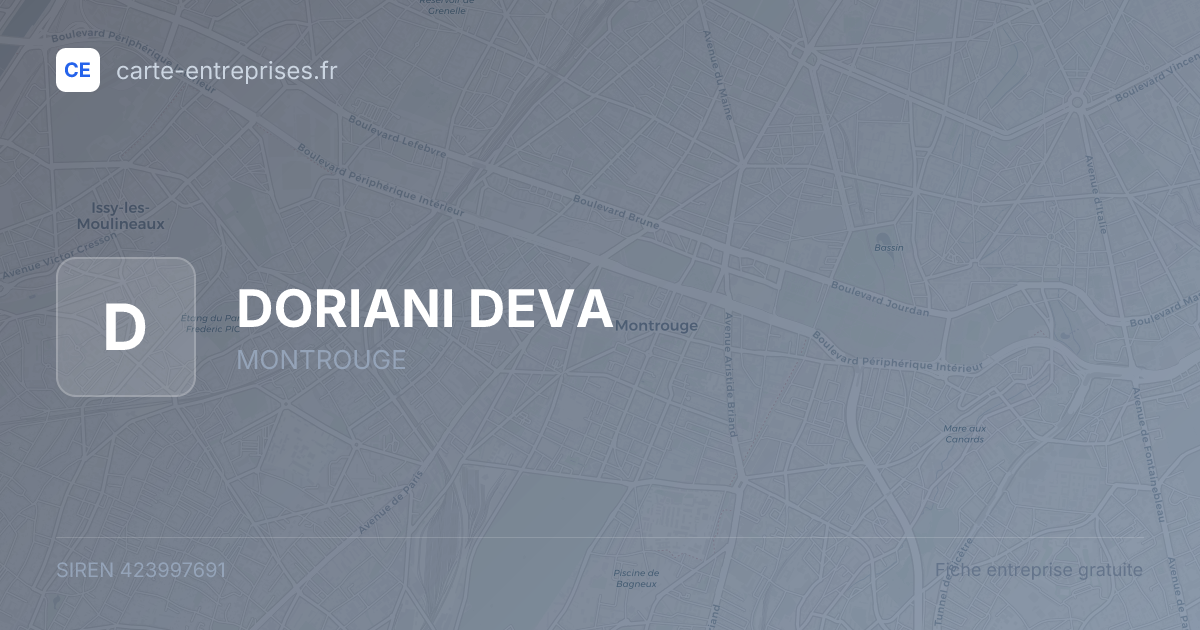 DORIANI DEVA — 423997691 — fiche entreprise