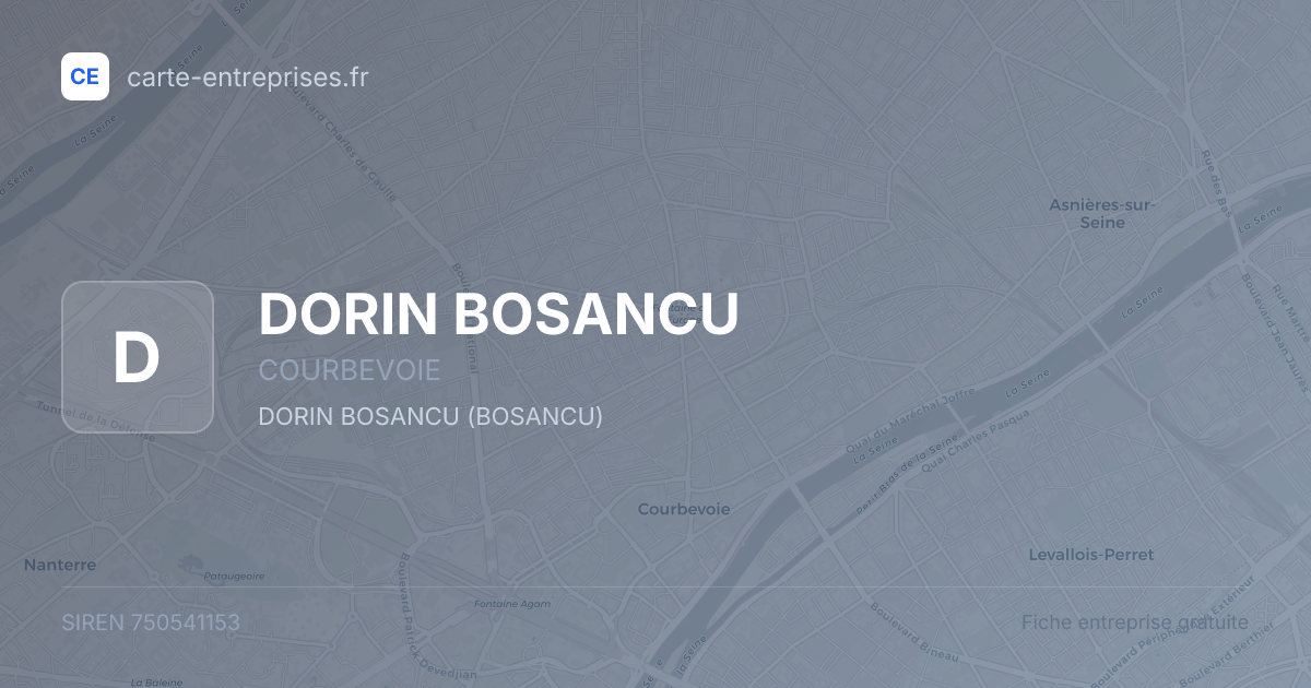 DORIN BOSANCU — 750541153 — fiche entreprise