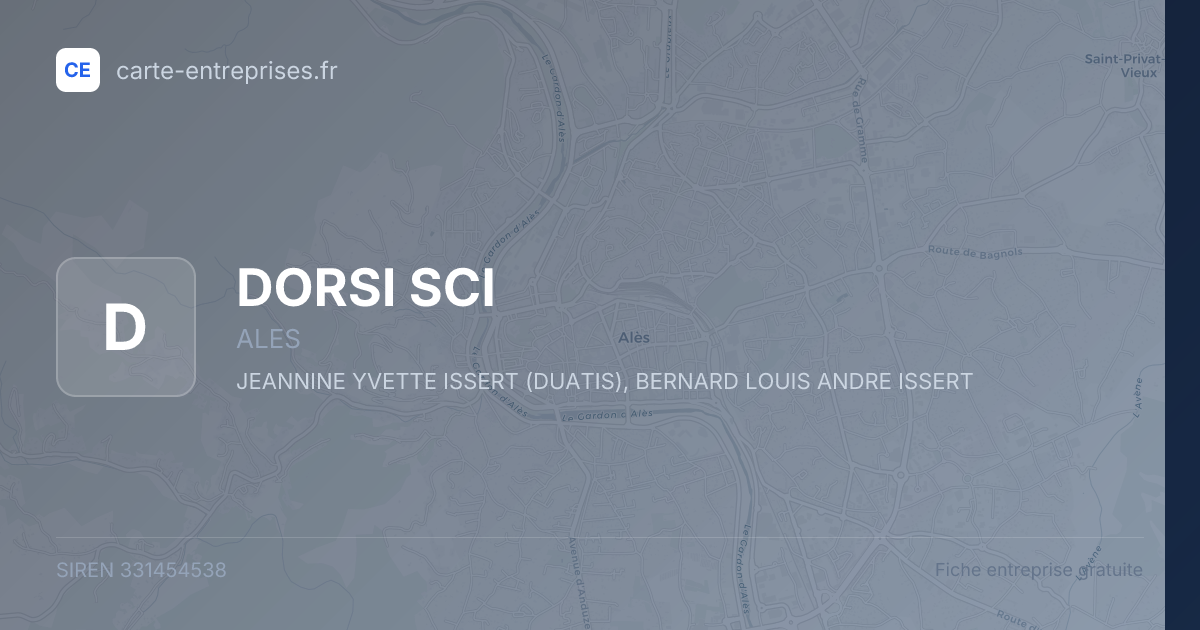 DORSI SCI — 331454538 — fiche entreprise