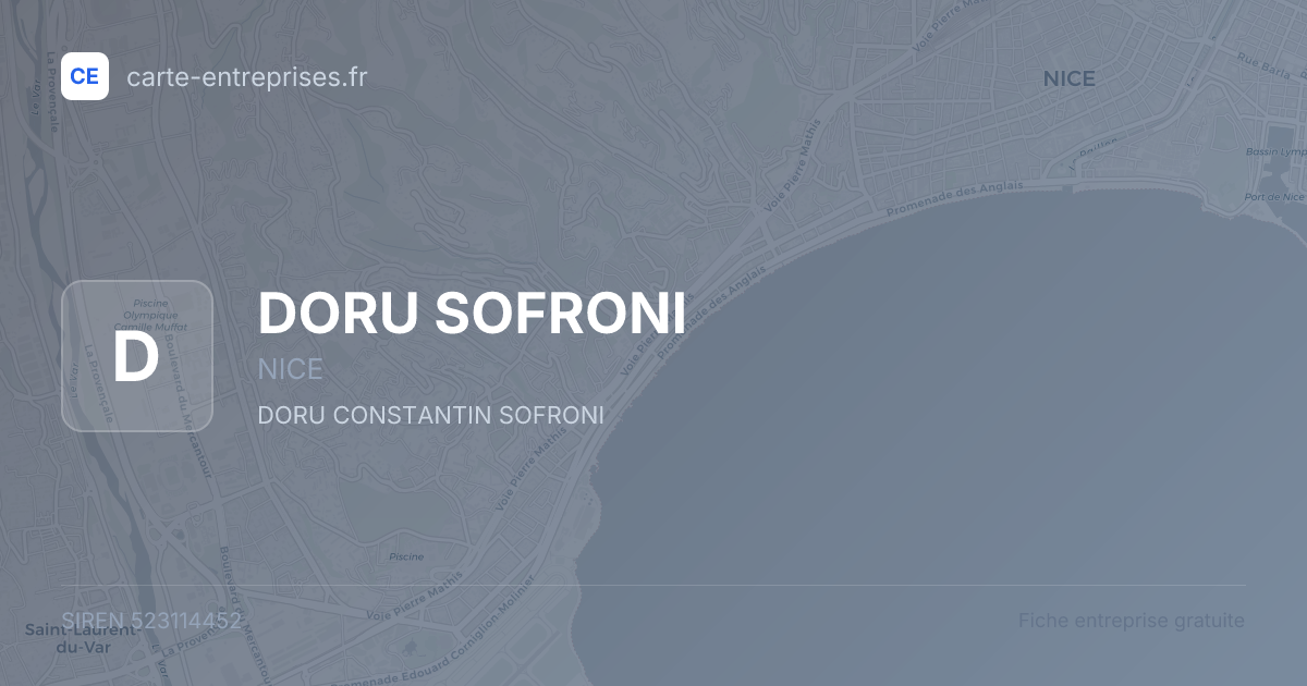 DORU SOFRONI — 523114452 — fiche entreprise
