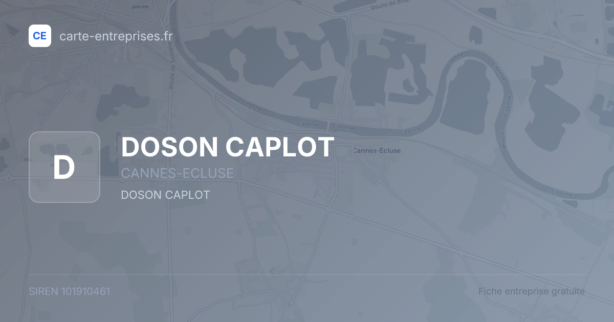 DOSON CAPLOT — 101910461 — fiche entreprise