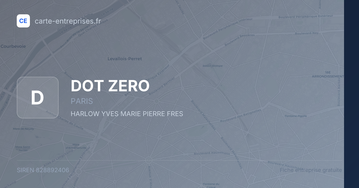 DOT ZERO — 828892406 — fiche entreprise