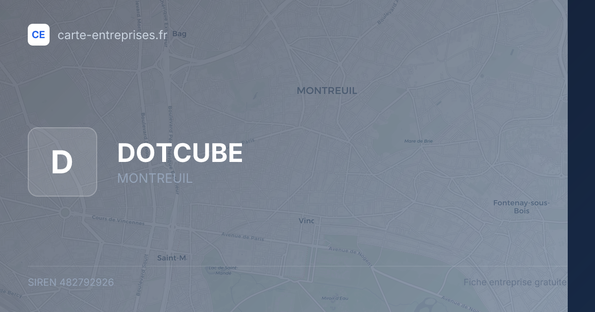 DOTCUBE — 482792926 — fiche entreprise