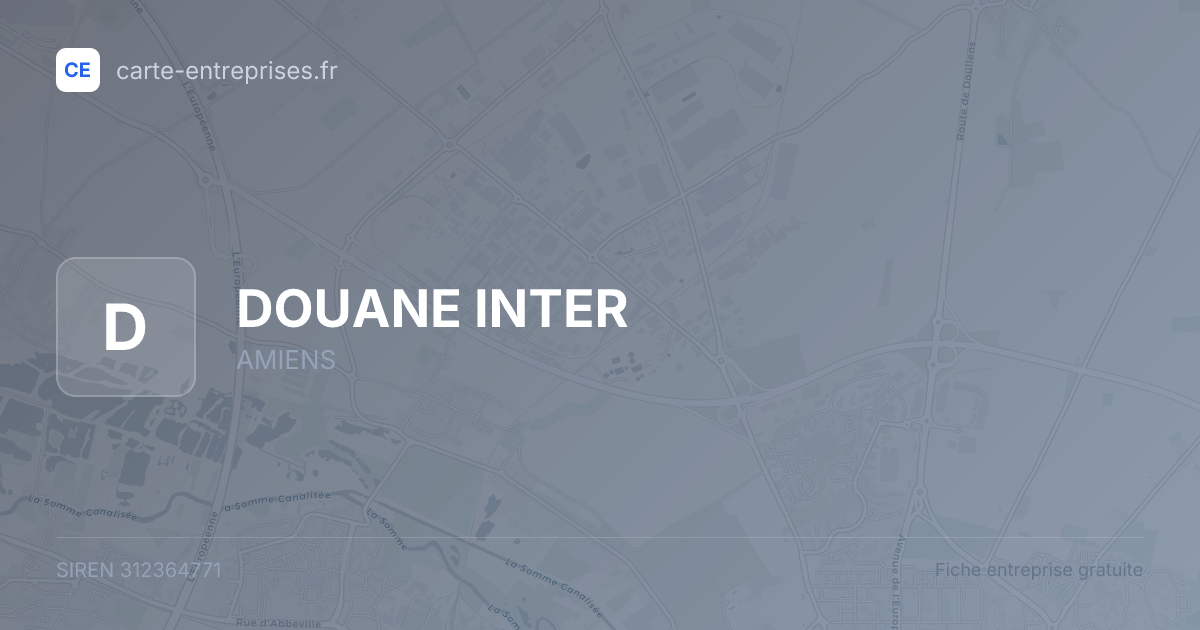 DOUANE INTER — 312364771 — fiche entreprise
