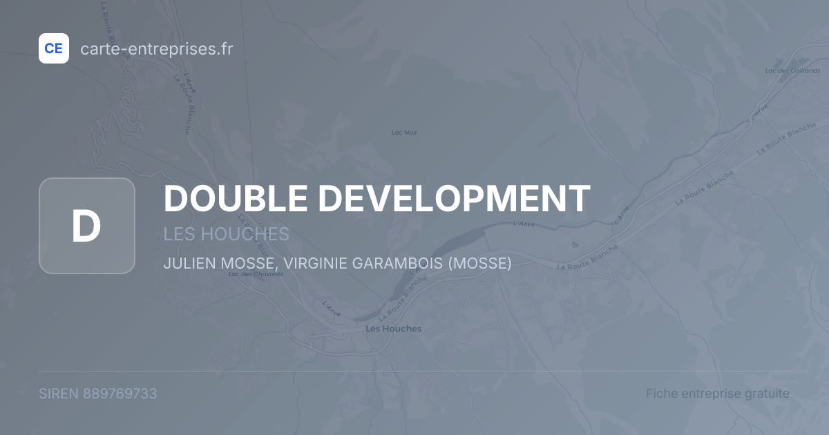 DOUBLE DEVELOPMENT — 889769733 — fiche entreprise