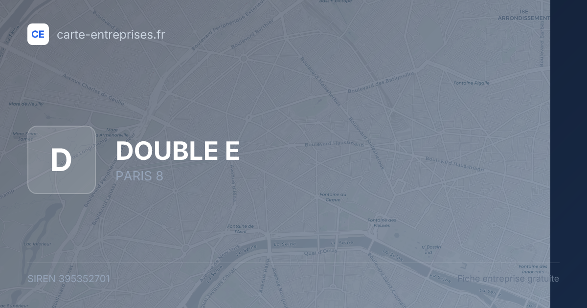 DOUBLE E — 395352701 — fiche entreprise