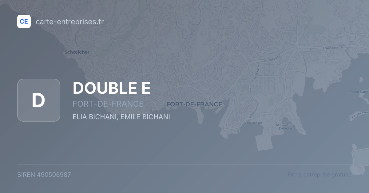 DOUBLE E — 490506987 — fiche entreprise