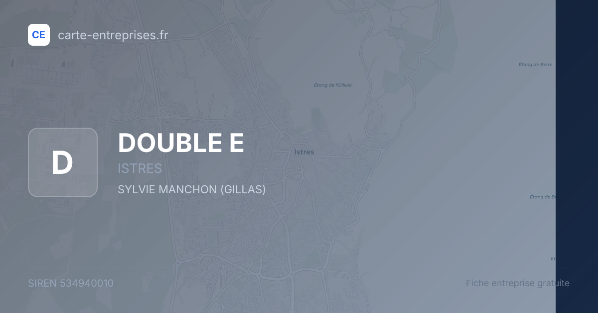 DOUBLE E — 534940010 — fiche entreprise