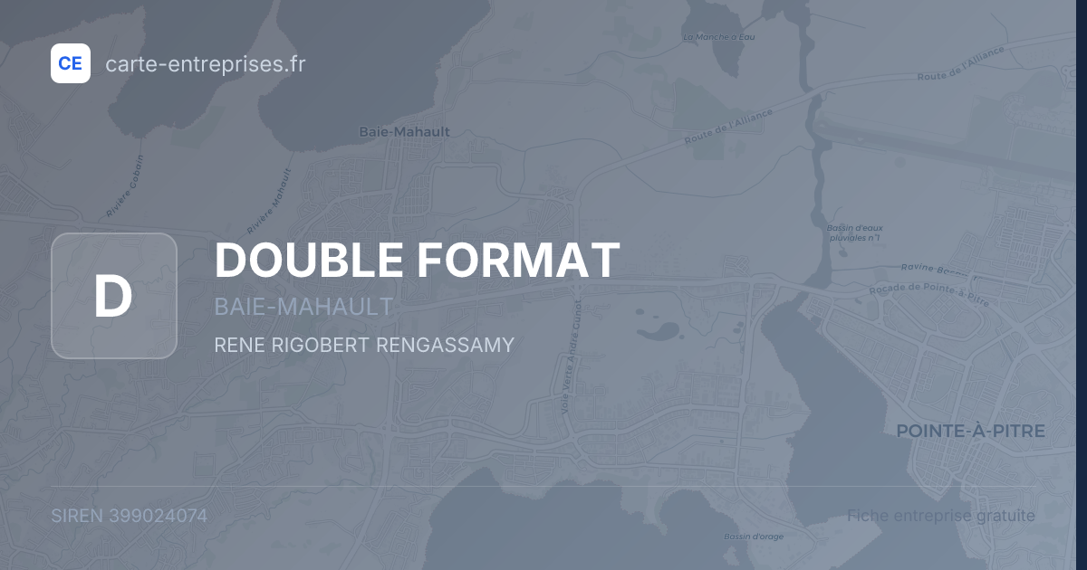 DOUBLE FORMAT — 399024074 — fiche entreprise