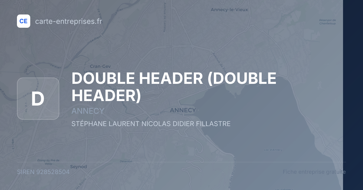 DOUBLE HEADER — 928528504 — fiche entreprise