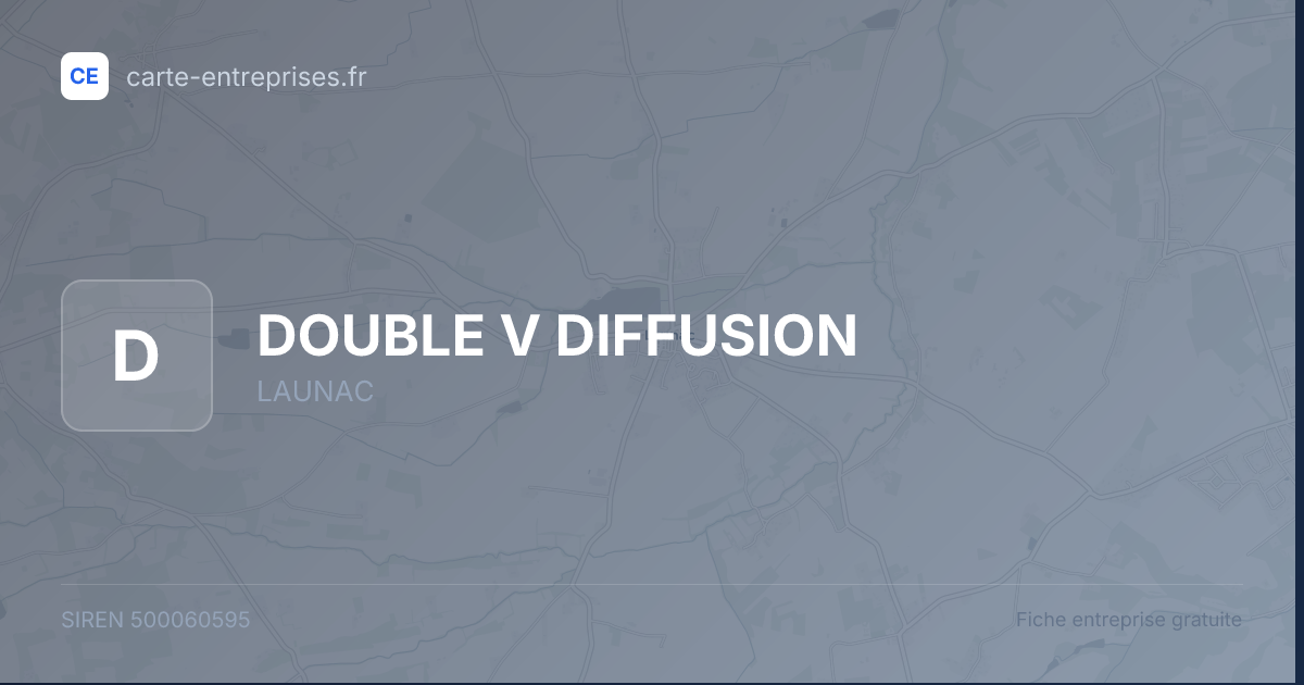 DOUBLE V DIFFUSION — 500060595 — fiche entreprise