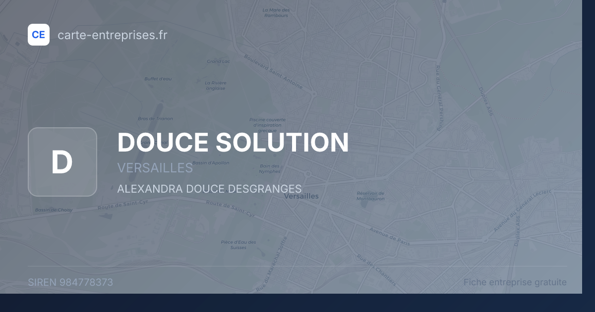 DOUCE SOLUTION — 984778373 — fiche entreprise