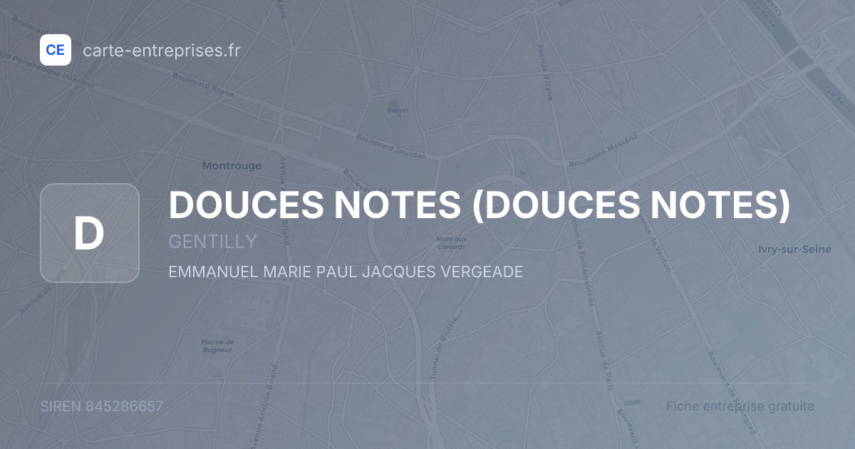 DOUCES NOTES — 845286657 — fiche entreprise