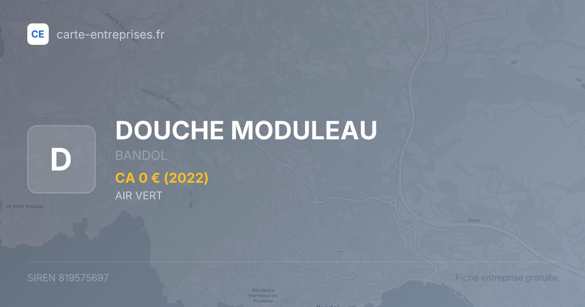 DOUCHE MODULEAU — 819575697 — fiche entreprise
