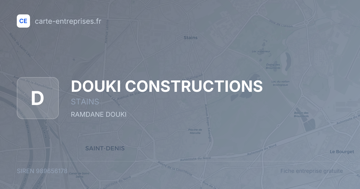DOUKI CONSTRUCTIONS — 989656178 — fiche entreprise