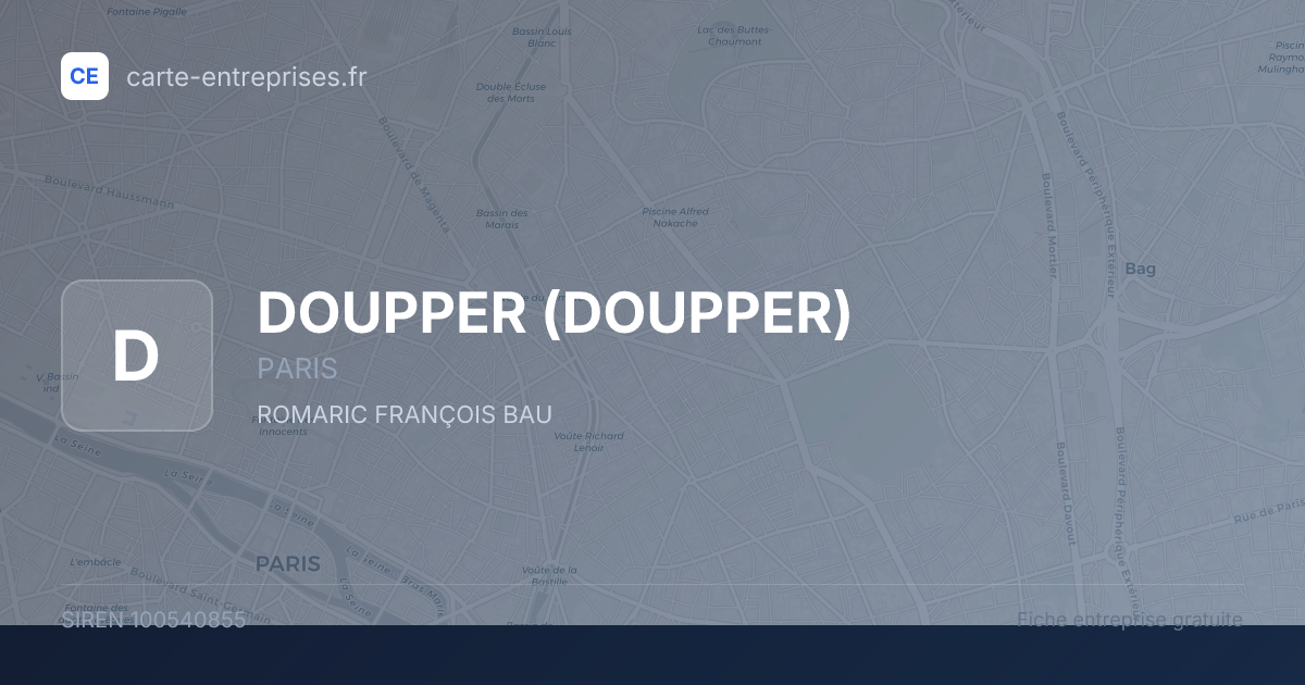 DOUPPER — 100540855 — fiche entreprise