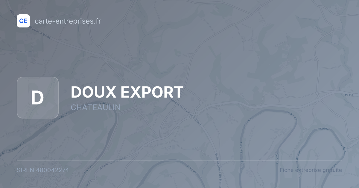 DOUX EXPORT — 480042274 — fiche entreprise