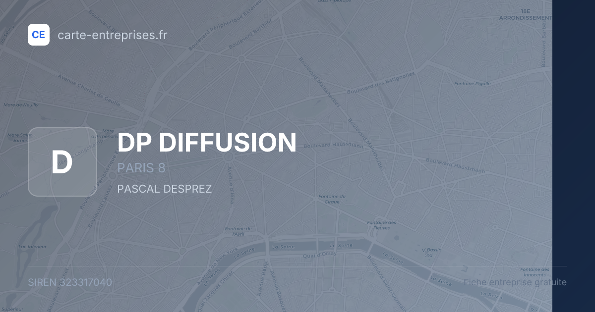 DP DIFFUSION — 323317040 — fiche entreprise