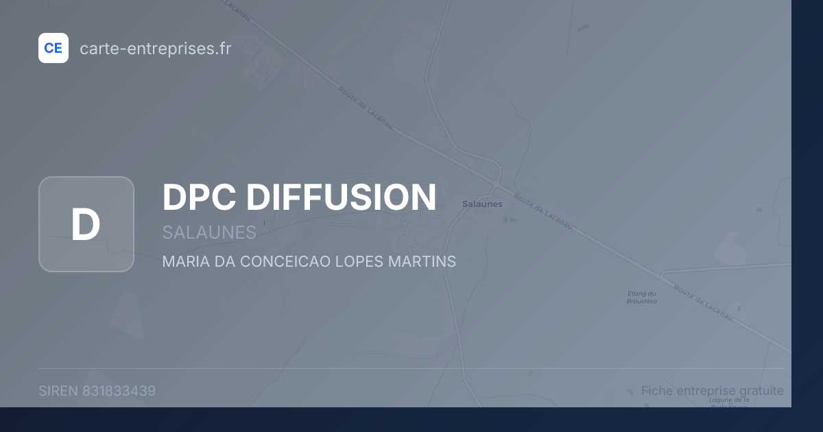 DPC DIFFUSION — 831833439 — fiche entreprise