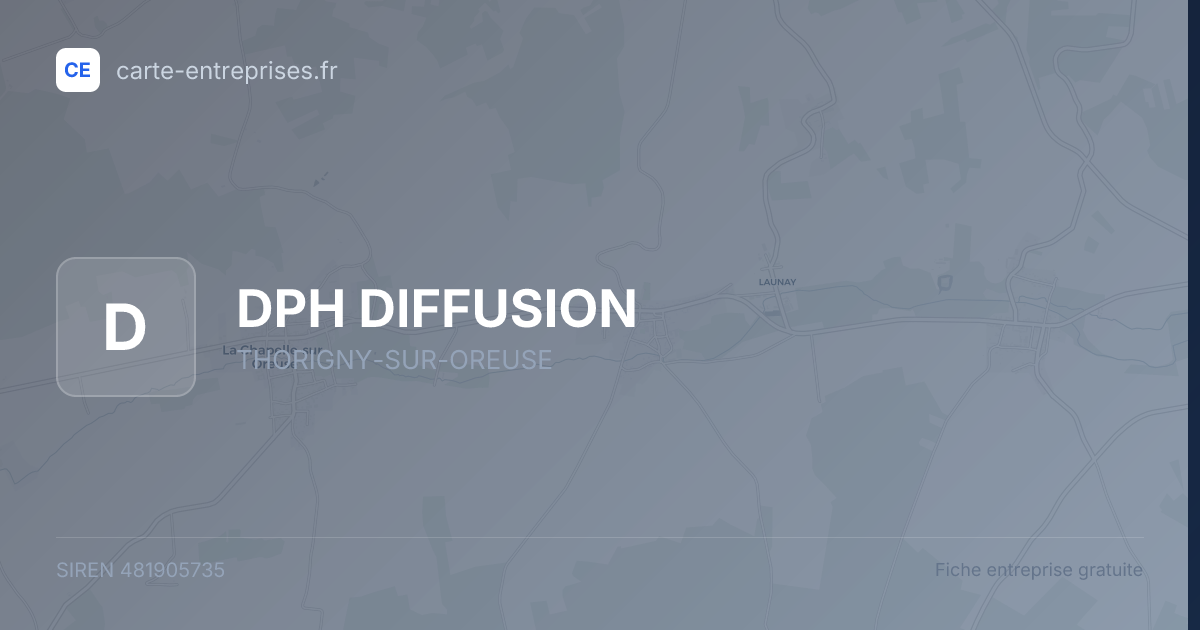 DPH DIFFUSION — 481905735 — fiche entreprise