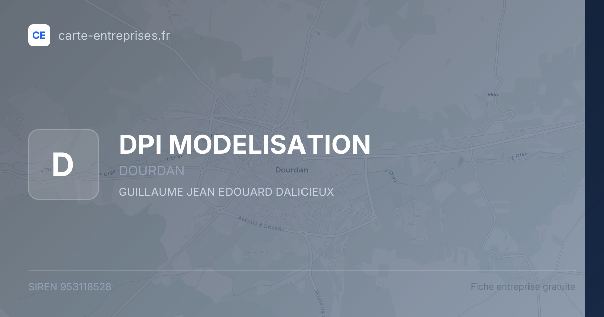 DPI MODELISATION — 953118528 — fiche entreprise