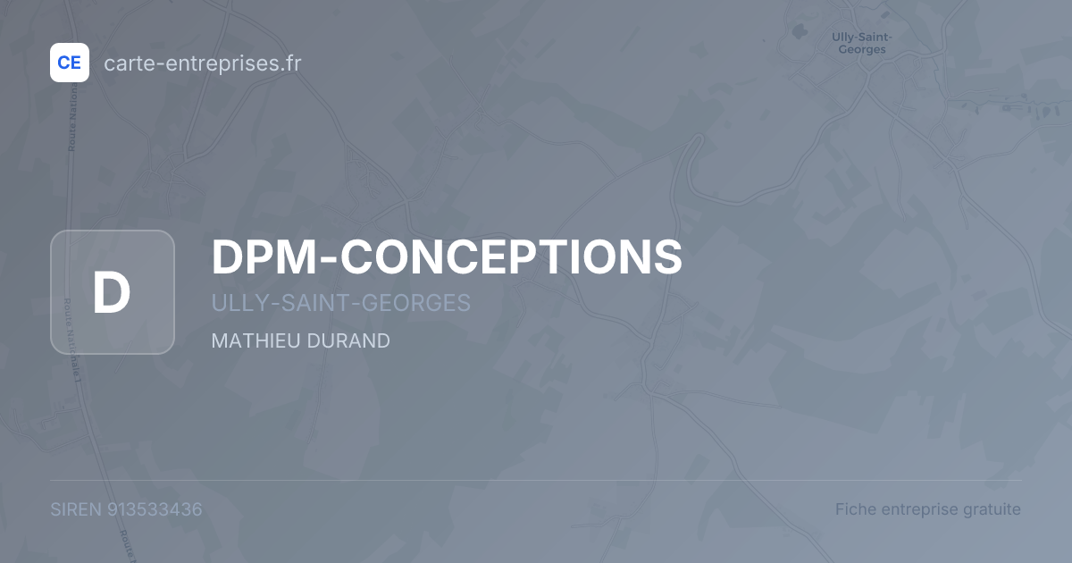 DPM-CONCEPTIONS — 913533436 — fiche entreprise