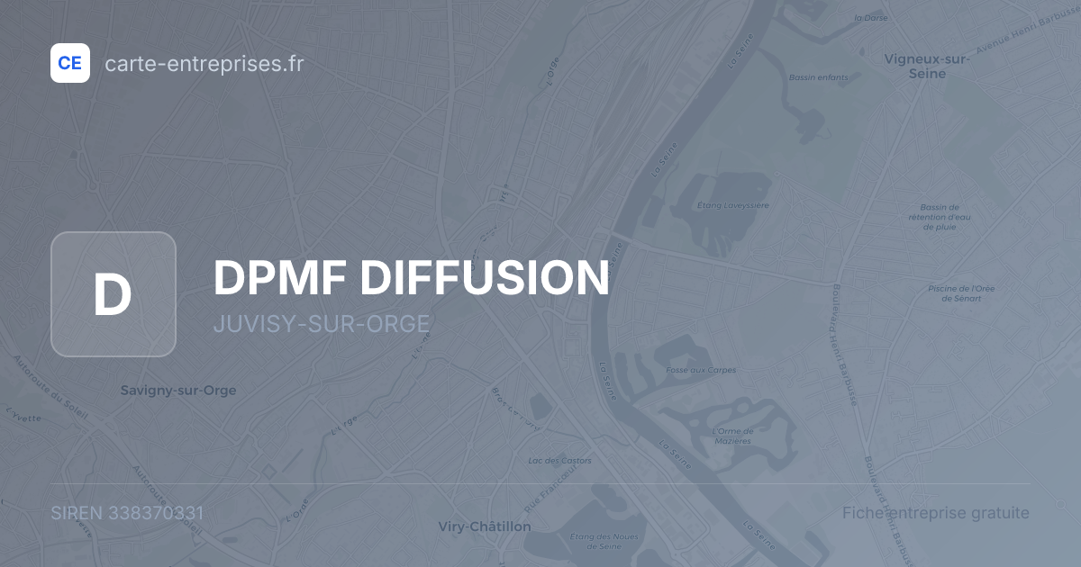 DPMF DIFFUSION — 338370331 — fiche entreprise