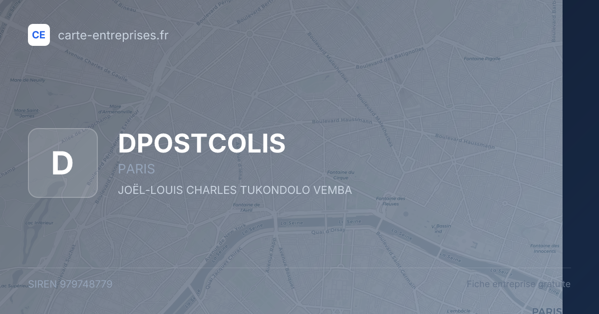 DPOSTCOLIS — 979748779 — fiche entreprise