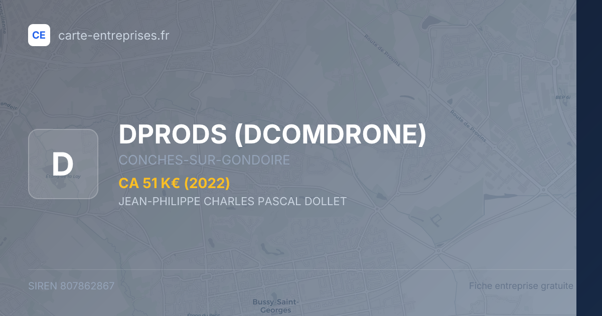 DPRODS (DCOMDRONE) — 807862867 — fiche entreprise
