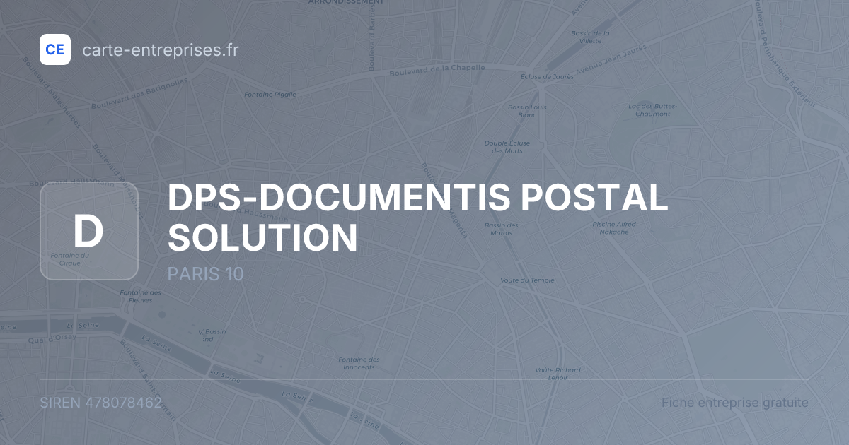 DPS-DOCUMENTIS POSTAL SOLUTION — 478078462 — fiche entreprise