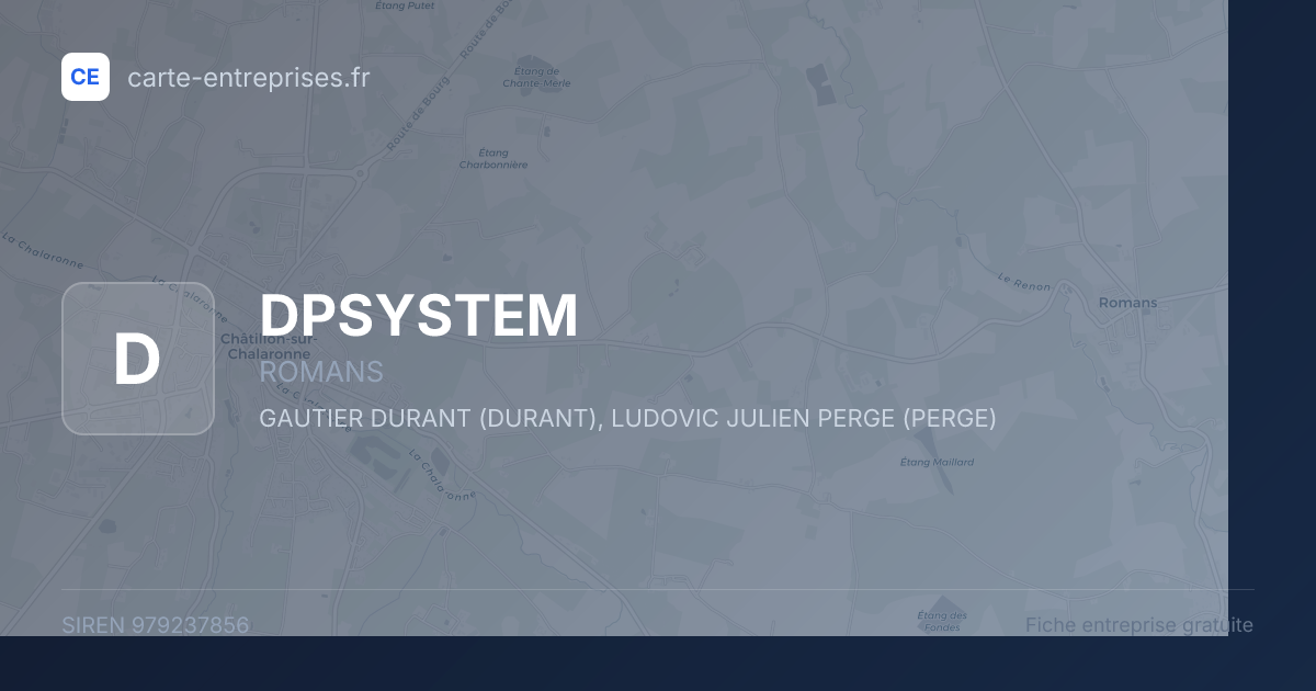 DPSYSTEM — 979237856 — fiche entreprise
