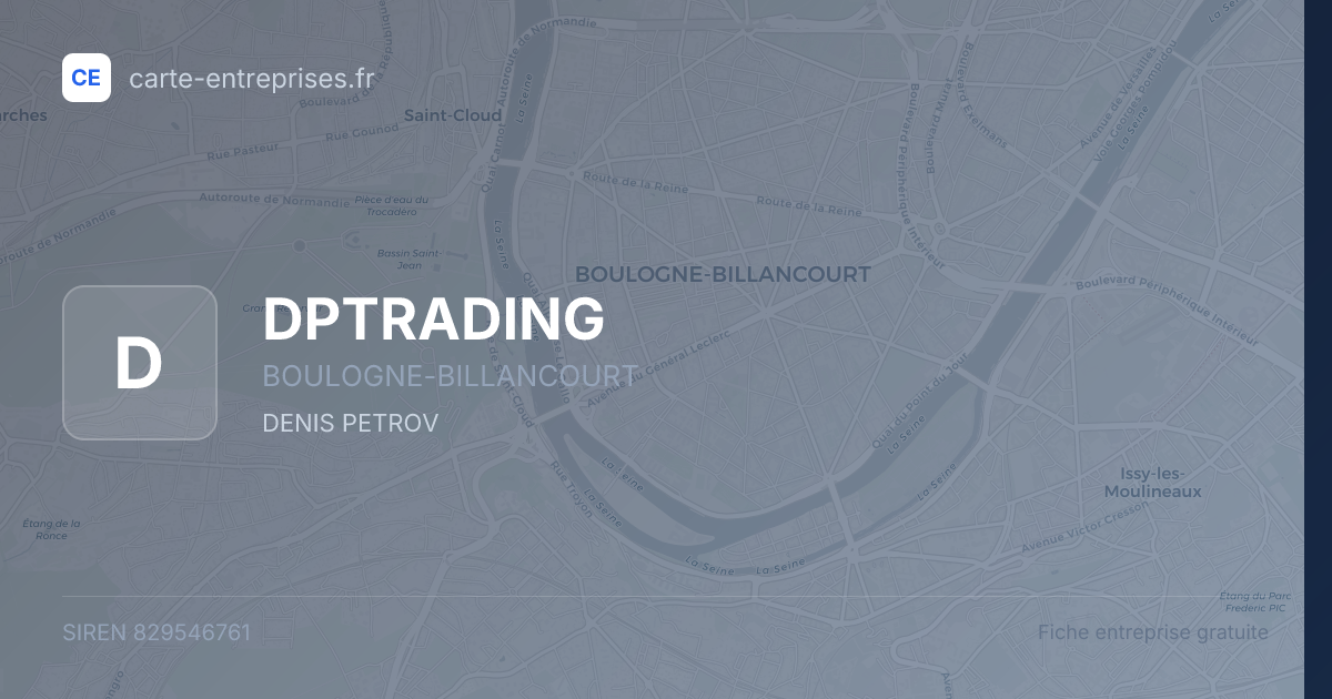 DPTRADING — 829546761 — fiche entreprise