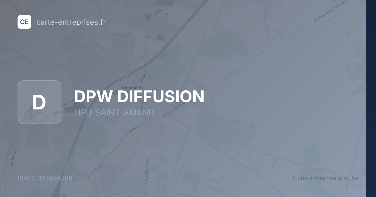 DPW DIFFUSION — 325494268 — fiche entreprise