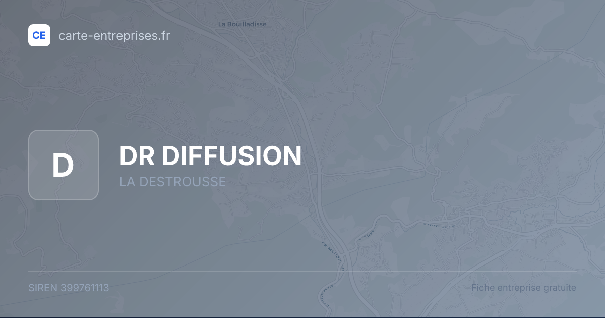 DR DIFFUSION — 399761113 — fiche entreprise