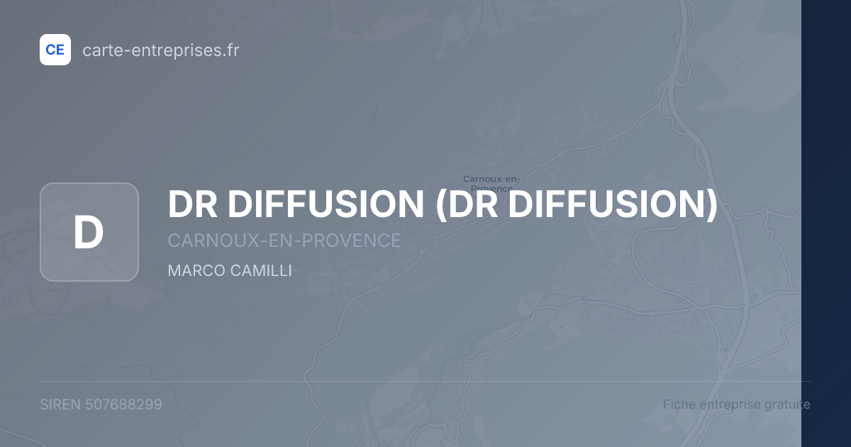 DR DIFFUSION — 507688299 — fiche entreprise