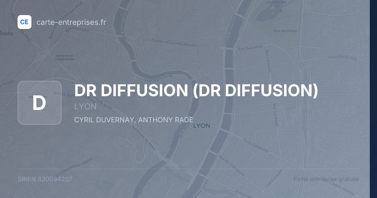 DR DIFFUSION — 830094207 — fiche entreprise