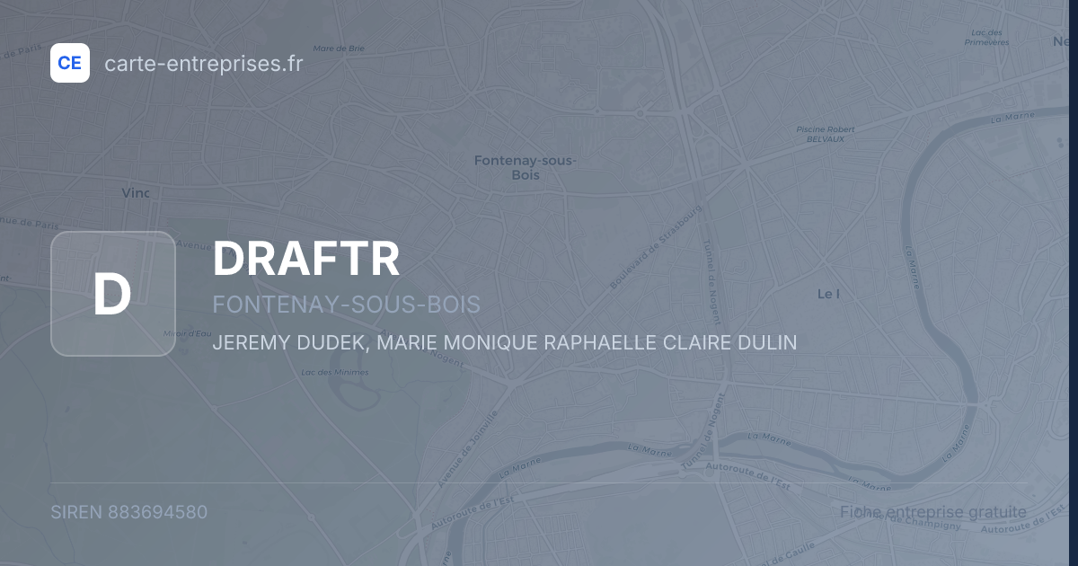 DRAFTR — 883694580 — fiche entreprise