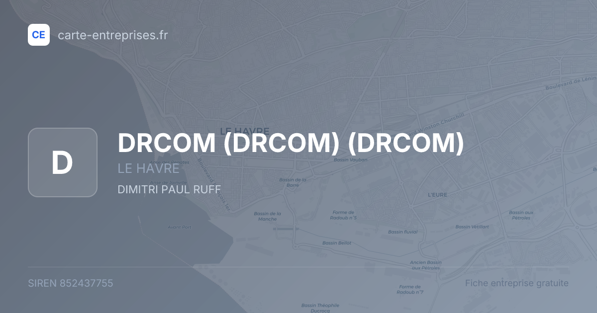 DRCOM (DRCOM) (DRCOM) — 852437755 — fiche entreprise